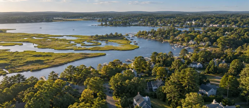 Aerial view of Brookhaven, NY