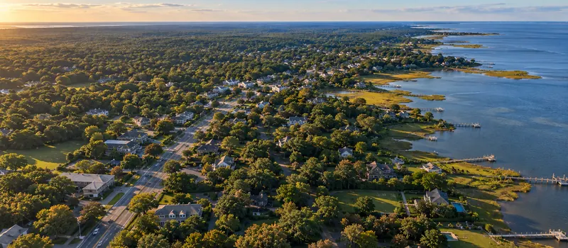 Aerial view of East Quogue, NY