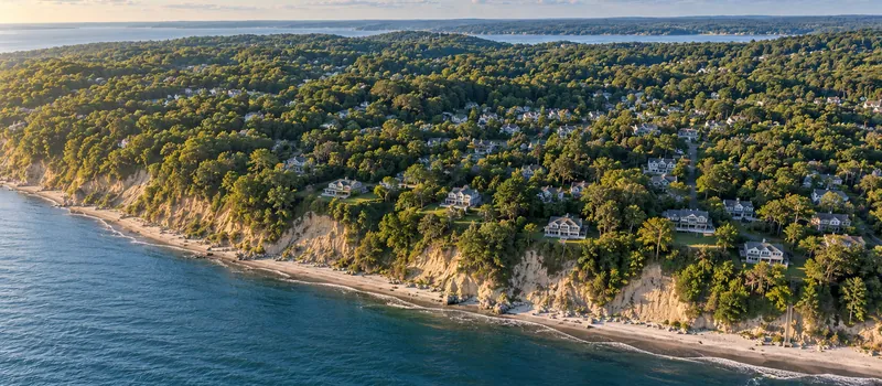 Aerial view of Rocky Point, NY